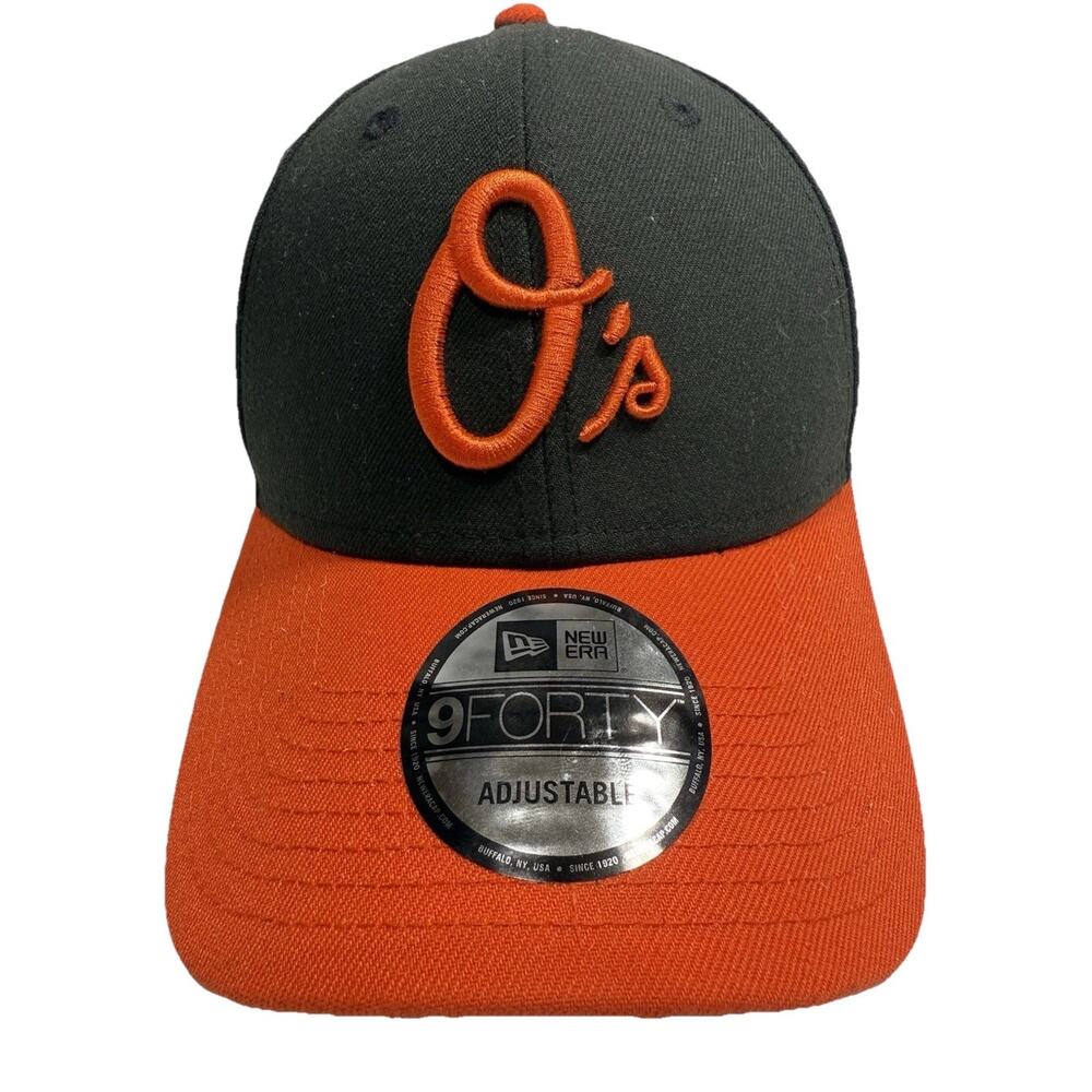 Baseball Orioles New‎ Era 9FORTY Adjustable Hat Black Orange MLB Baseball Cap